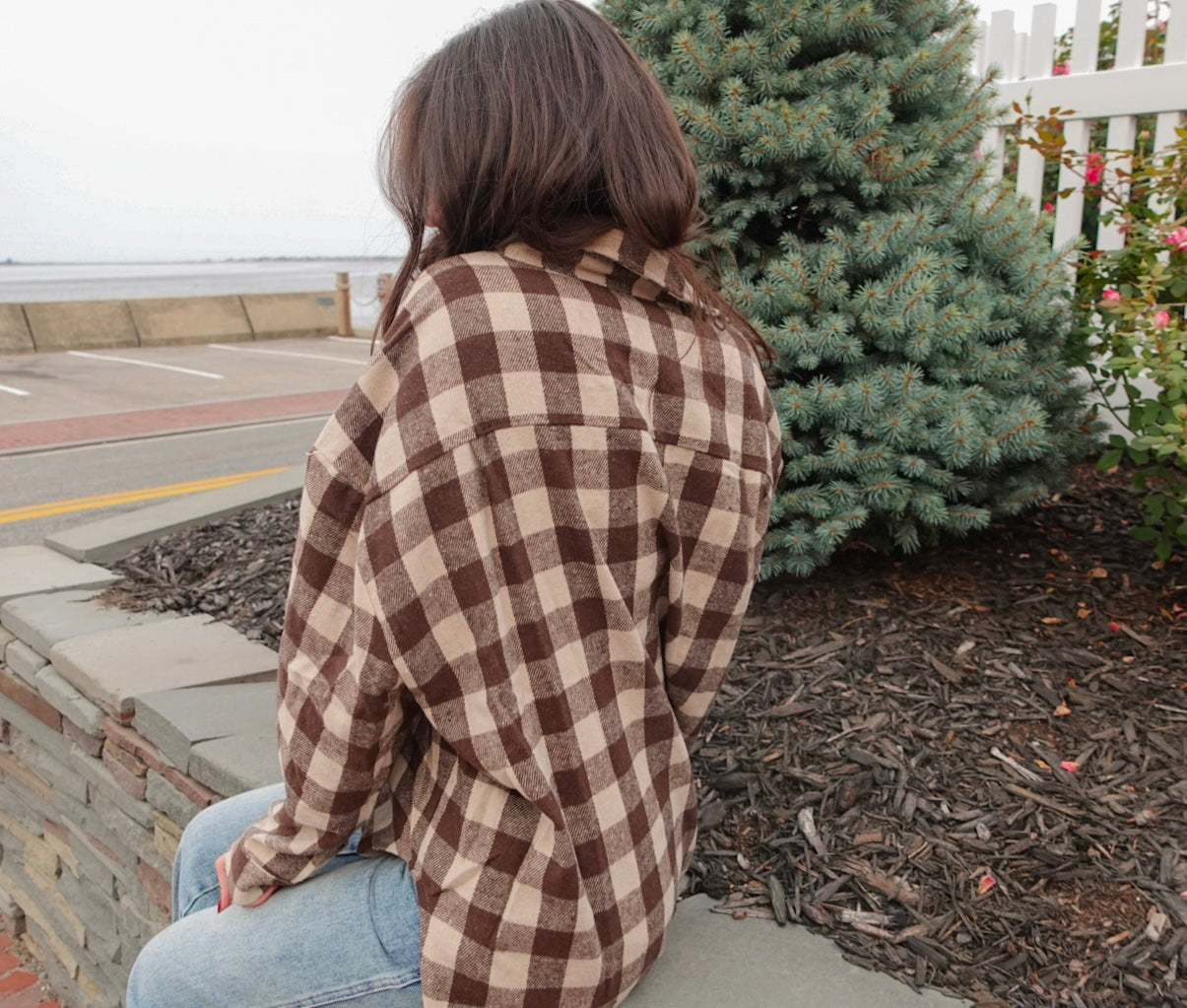 Miou Muse Mixed Color Flannel Shacket