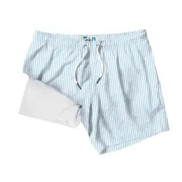 Bermies Blue Seersucker Trunk
