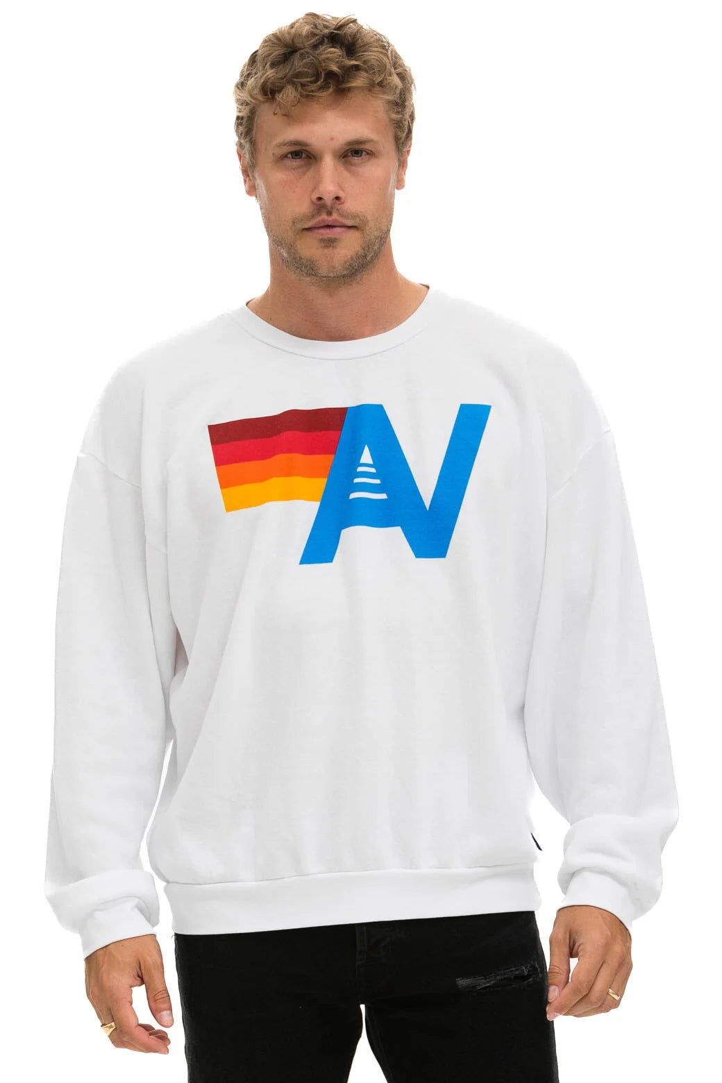 Logo Relaxed Crew Sweatshirt