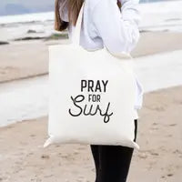 Pray For Surf Basic Flat Tote