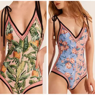 Rosa Reversible Retro Floral One Piece