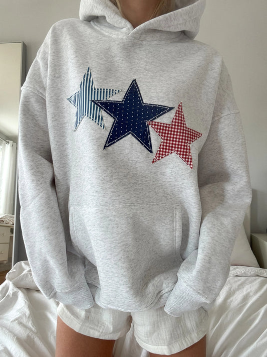 Tri Star Embroidered Hoodie