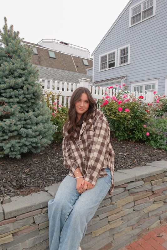 Miou Muse Mixed Color Flannel Shacket