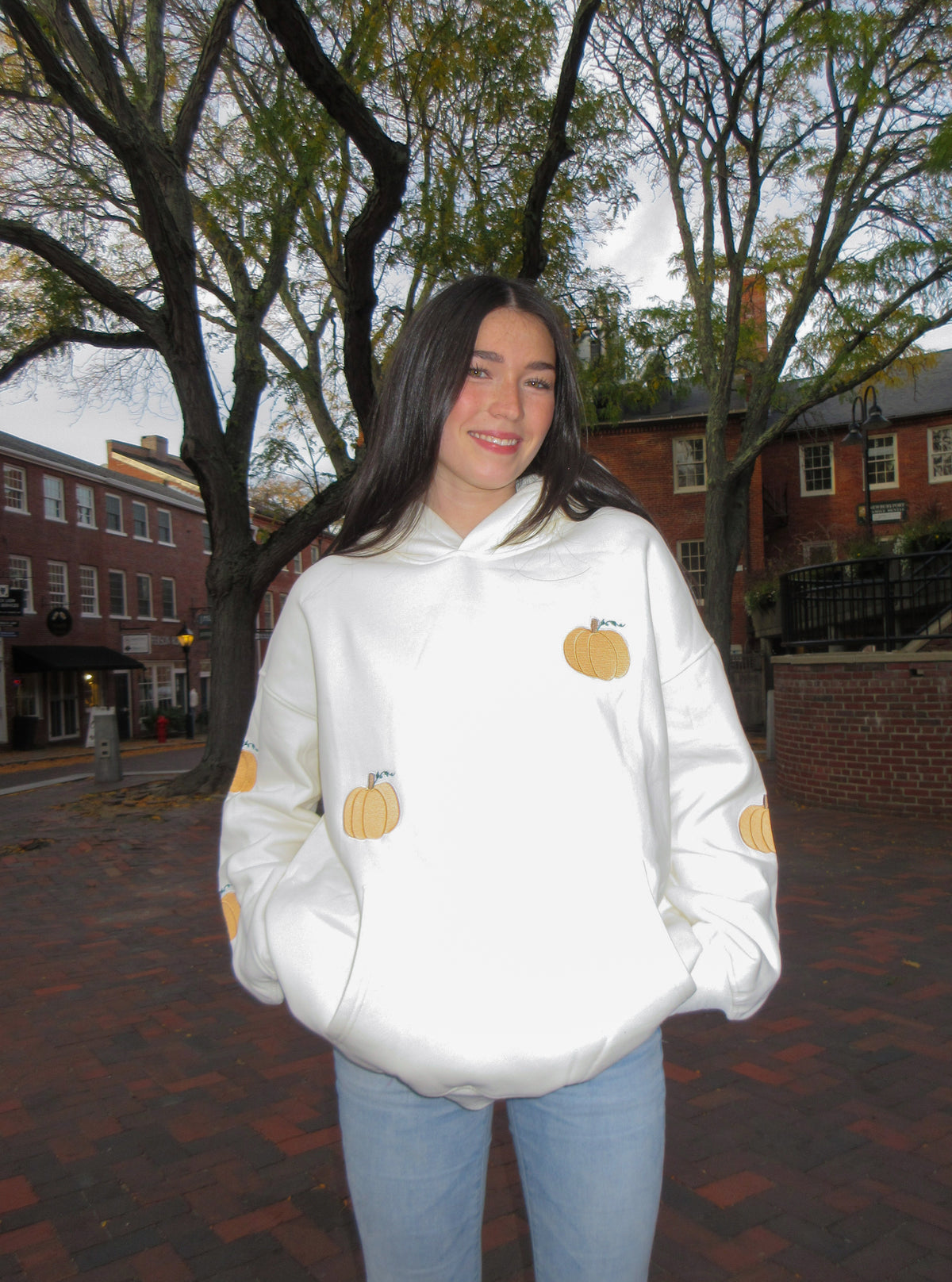 Autumn Allover Pumpkin Hoodie