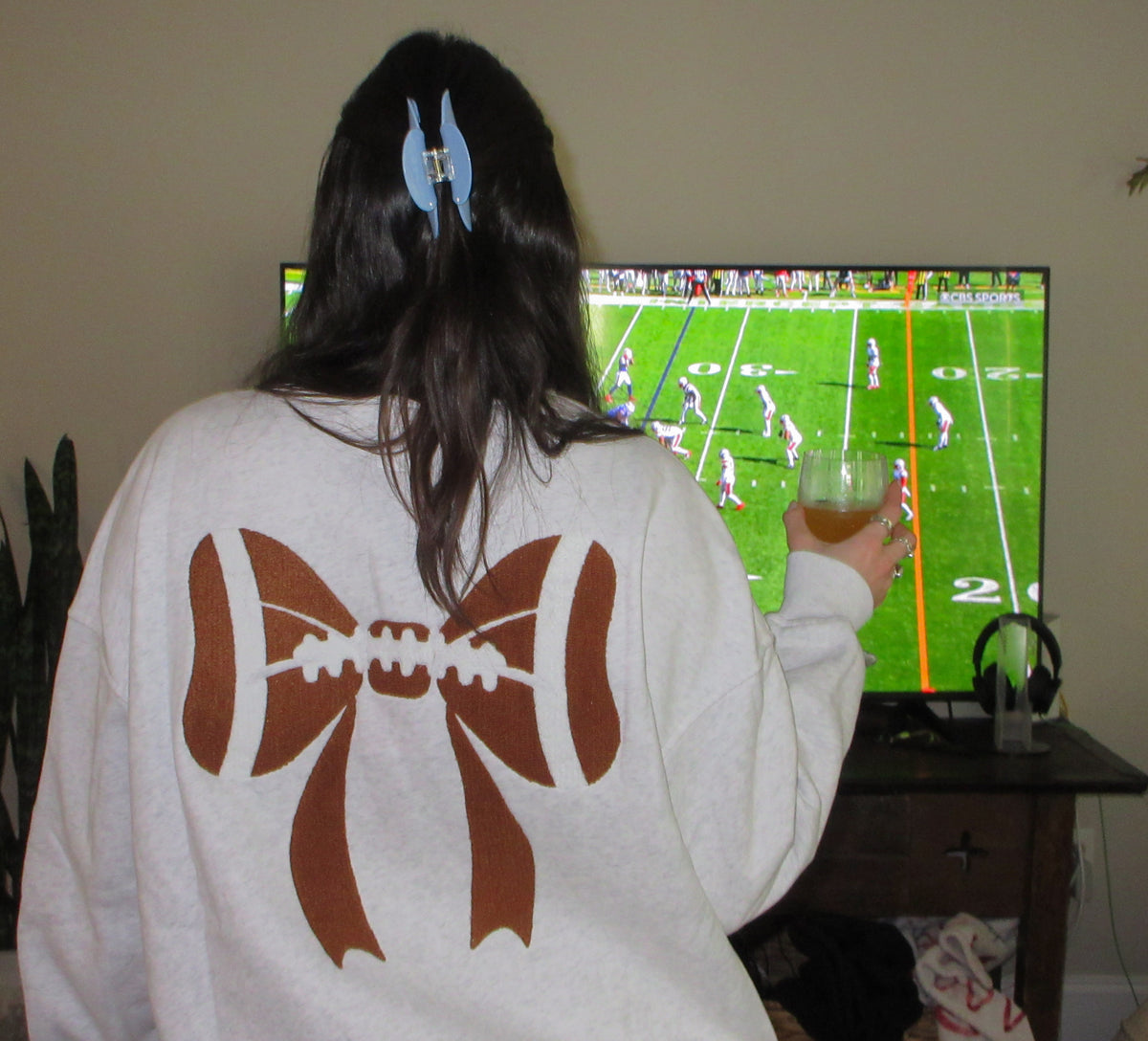 Football Bows Hoodie