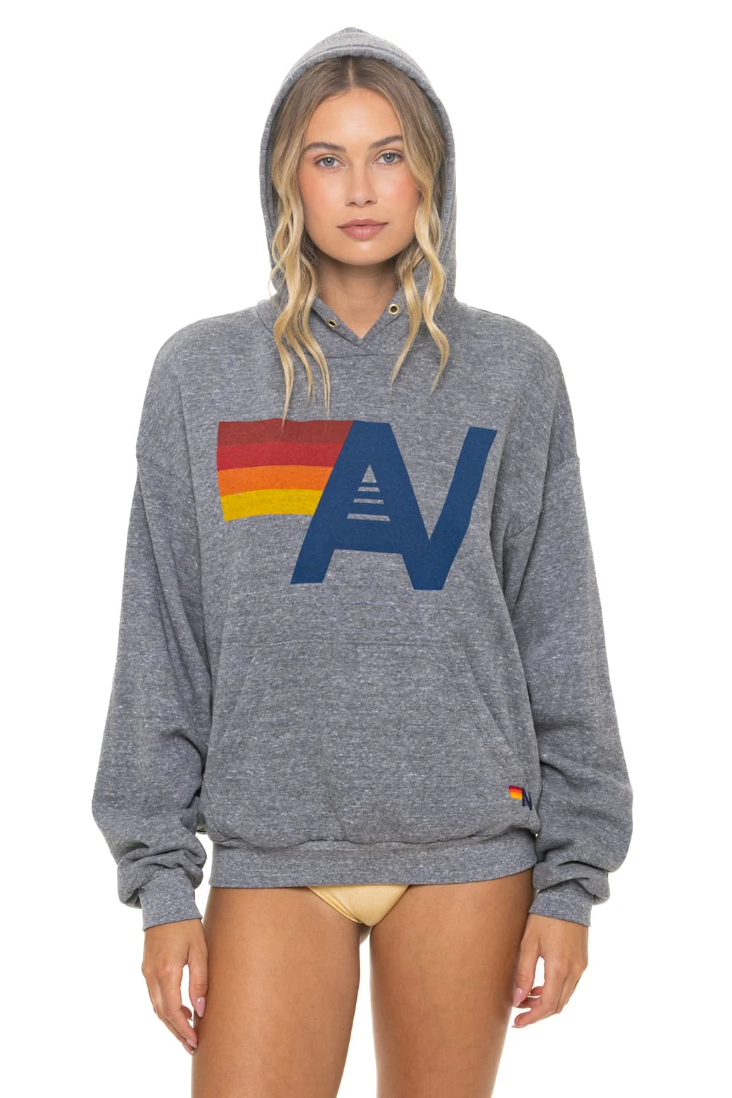Av Logo Pullover Relaxed Hoodie