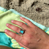 Salty Gem Silver Sea Glass Band