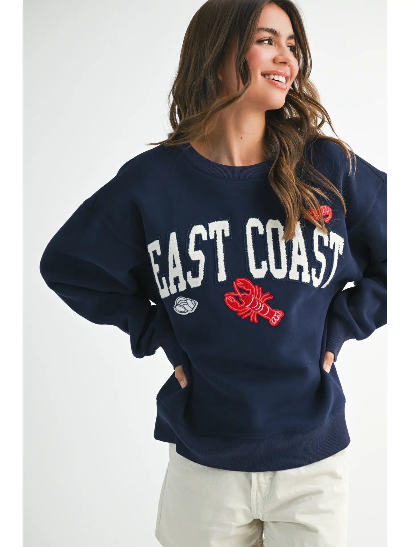 East Coast Patchwork Crewneck