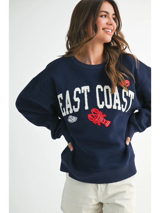 East Coast Patchwork Crewneck